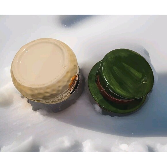 9.5" SNOWMAN COOKIE JAR, Snowman Cookie Jar, Unbranded Pottery - Picture 7 of 7